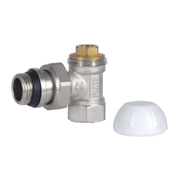 Кран радіаторний Thermo Alliance Standart Powerful 1/2" з антипротіканням кутовий SF233W15 - 2 фото