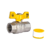 Кран кульовий Thermo Alliance Forte 1/2" ВР для газа (метелик) SF602G15 - 2 фото