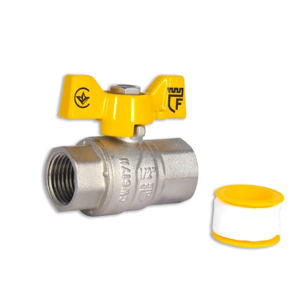 Кран кульовий Thermo Alliance Forte 1/2" ВР для газа (метелик) SF602G15 - 2 фото