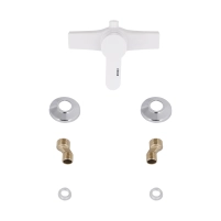 Змішувач для душу 40W 010, Chrome/White (k40) BRIN40W010 Brinex - 4 фото