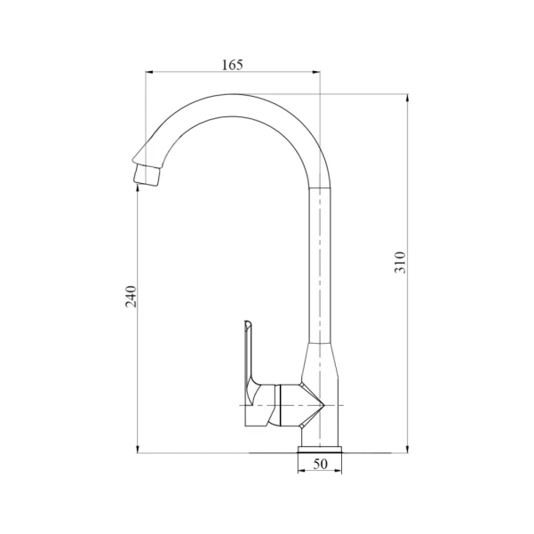 Змішувач для кухні Brinex 35W 007 - 1 фото
