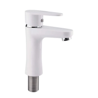 Змішувач для раковини низький 37W 001, White (k35) BRIN37W001 Brinex