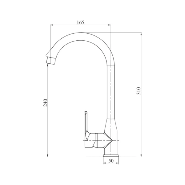 Змішувач для кухні Brinex 35B 007 - 2 фото