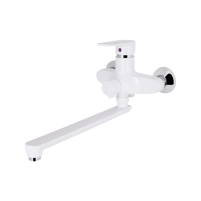 Змішувач для ванни 35W 005, Chrome/White (k35) з довгим поворотним виливом BRIN35W005 Brinex - 2 фото