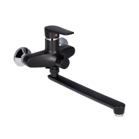 Змішувач для ванни 35B 005, Chrome/Black (k35) з довгим поворотним виливом BRIN35B005 Brinex