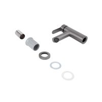 Змішувач для раковини низький Pure 001F, Graphite (k35) BRIPUR001FGRP Brinex - 3 фото