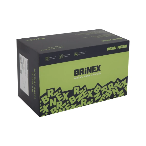 Змішувач для ванни Pure 006, Graphite (k35) Brinex - 6 фото