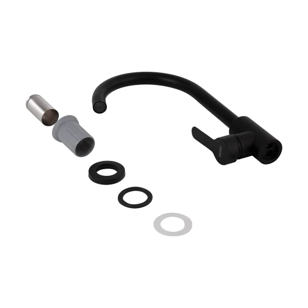 Змішувач для кухні Pure 015F, Matt Black (k35) BRIPUR015FBLM Brinex - 4 фото