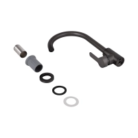 Змішувач для кухні Pure 015F, Graphite (k35) Brinex - 4 фото