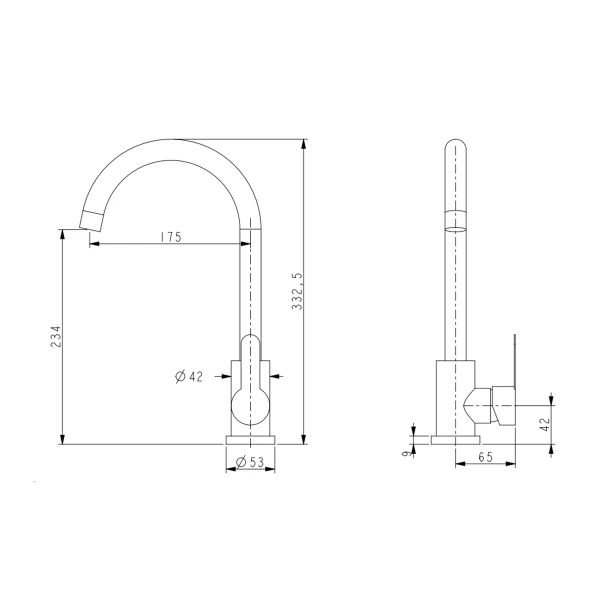 Змішувач для кухні Pure 015F, Nickel (k35) Brinex - 1 фото
