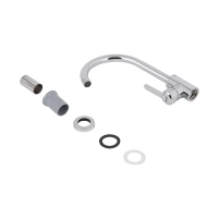 Змішувач для кухні Pure 015F, Chrome (k35) Brinex - 4 фото