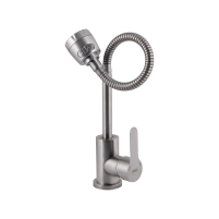 Змішувач для кухні Brinex Pure 015F41 з гнучким виливом Nickel - 2 фото