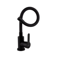 Змішувач для кухні Pure 015F3, Matt Black (k35) з гнучким виливом BRIPUR015F3BLM Brinex - 2 фото
