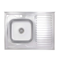 Кухонна мийка Brinex 6080-L 0,6 мм Satin