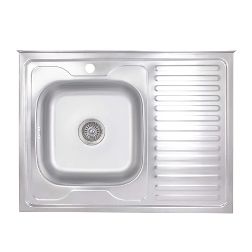 Кухонна мийка Brinex 6080-L 0,6 мм Satin