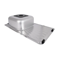 Кухонна мийка Brinex 7848 0,8 мм Satin - 4 фото