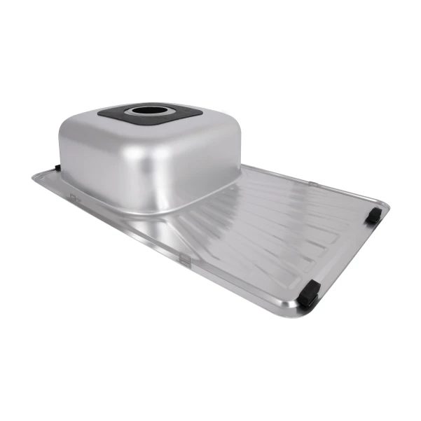 Кухонна мийка Brinex 7848 0,8 мм Satin - 4 фото