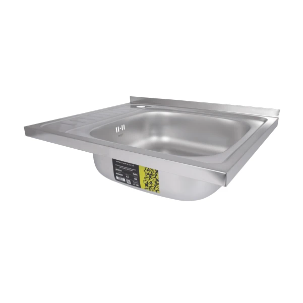 Кухонна мийка Brinex 6050-R 0,6 мм Satin - 3 фото