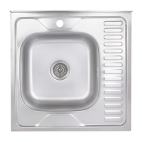 Кухонна мийка Brinex 6060-L 0,6 мм Satin