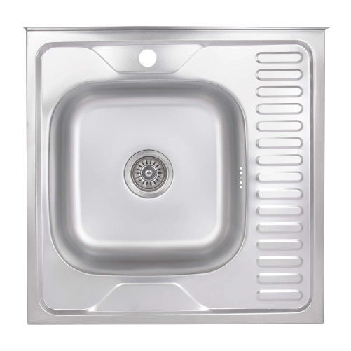 Кухонна мийка Brinex 6060-L 0,6 мм Satin
