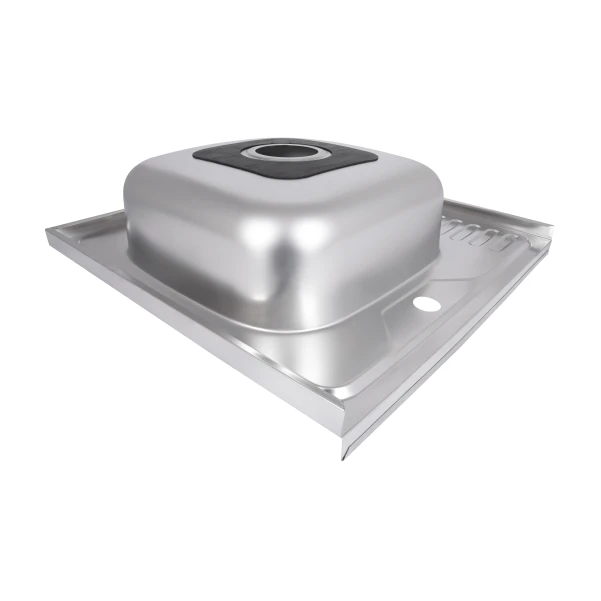 Мийка для кухні накладна 6060-L, Satin 0,6 мм BRIN6060LSAT06 Brinex - 3 фото
