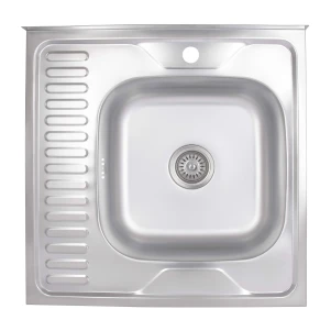 Кухонна мийка Brinex 6060-R 0,6 мм Satin