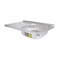 Кухонна мийка Brinex 5080-R 0,8 мм Satin - 3 фото