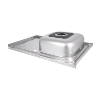 Кухонна мийка Brinex 5080-R 0,8 мм Satin - 4 фото