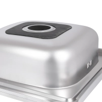 Кухонна мийка Brinex 5080-R 0,8 мм Satin - 5 фото