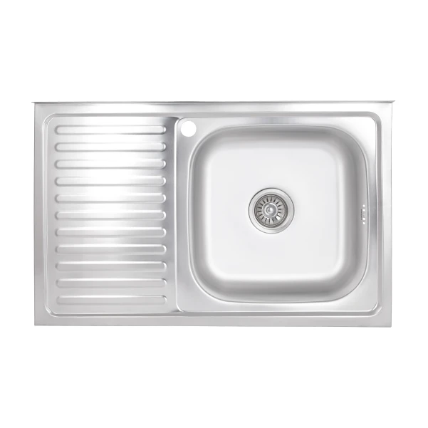 Кухонна мийка Brinex 5080-R 0,8 мм Satin