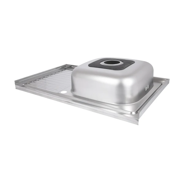 Кухонна мийка Brinex 5080-R 0,8 мм Satin - 4 фото