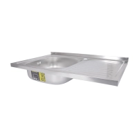 Кухонна мийка Brinex 5080-L 0,8 мм Satin - 3 фото