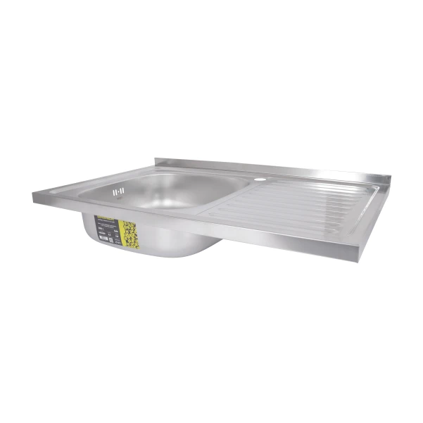 Кухонна мийка Brinex 5080-L 0,8 мм Satin - 3 фото