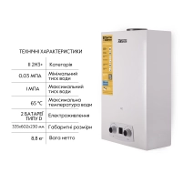 Колонка газова димохідна Thermo Alliance JSD20-10QB 10 л EURO - 3 фото