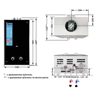Колонка газовая дымоходная Thermo Alliance JSD20-10GD 10 л панель из стекла Black - 1 фото