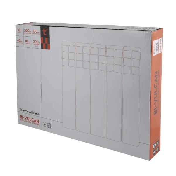Радиатор биметаллический Thermo Alliance Bi-Vulcan 500/100 1,76 кг - 8 фото