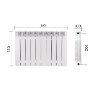 Радиатор биметаллический Thermo Alliance Bi-Vulcan PLUS 500/100 1,8 кг - 1 фото