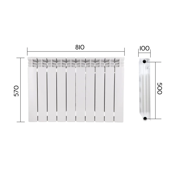 Радиатор биметаллический Thermo Alliance Bi-Vulcan PLUS 500/100 1,8 кг - 1 фото