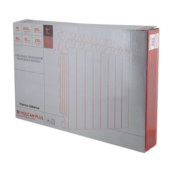 Радиатор биметаллический Thermo Alliance Bi-Vulcan PLUS 500/100 1,8 кг - 8 фото