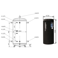 Теплоакумулятор Thermo Alliance TA-ТАМ-00 350 з ізоляцією 60 мм - 1 фото