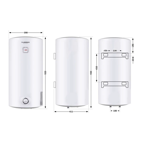 Бойлер Thermo Alliance 80 л SLIM вертикальний, мокрий ТЕН 1,5 кВт - 1 фото