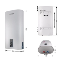 Бойлер Thermo Alliance 50 л плоский вертикальний, сухий ТЕН 2 кВт (0,8+1,2) - 1 фото