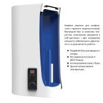 Бойлер Thermo Alliance 30 л плоский вертикальний, мокрий ТЕН 2 кВт (0,8+1,2) - 3 фото