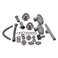 Мойка для кухни с двумя чашами интегрированная Lidz Handmade H7843 (LDH7843BRU35387) Brushed Steel 3,0/1,0 мм - 8 фото