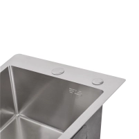 Мойка для кухни интегрированная Lidz Handmade H4050 (LDH4050BRU39258) Brushed Steel 3,0/1,0 мм - 5 фото