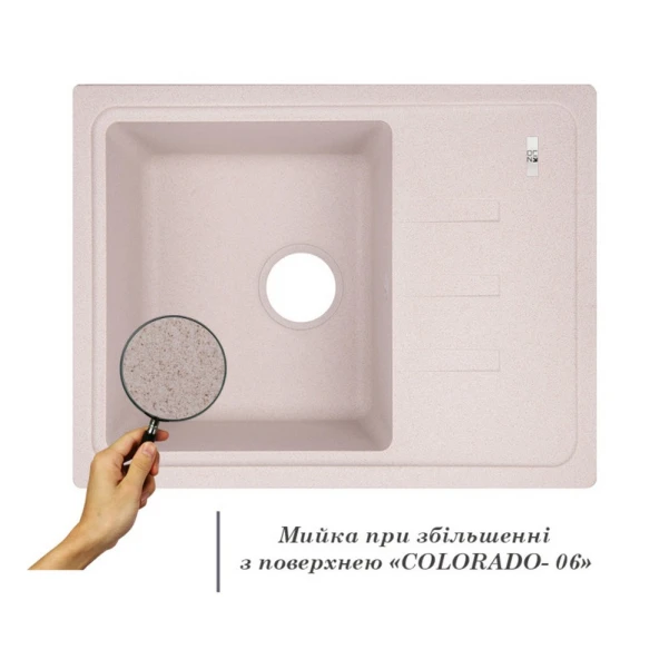 Кухонна мийка Lidz 620x435/200 COL-06 (LIDZCOL06620435200) - 2 фото