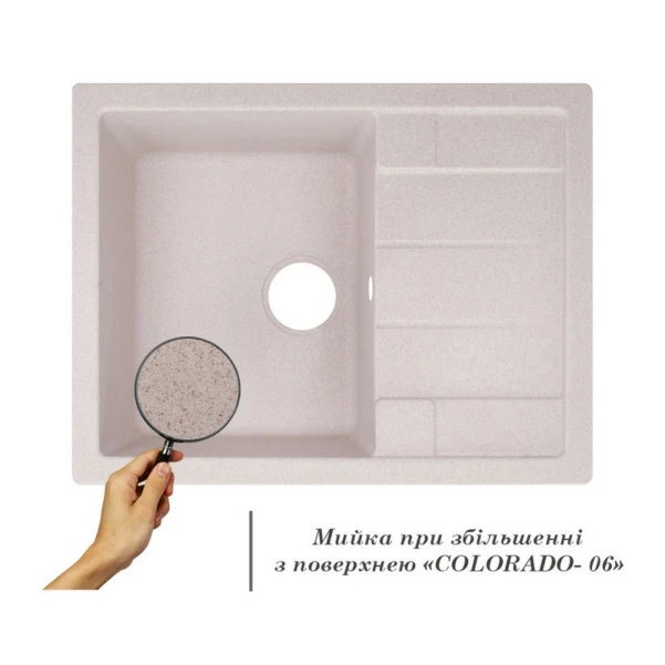Кухонная мойка Lidz 650x500/200 COL-06 (LIDZCOL06650500200) - 2 фото