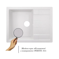 Кухонна мийка Lidz 650x500/200 WHI-01 - 2 фото