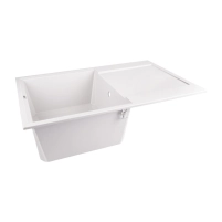 Кухонна мийка Lidz 790x495/230 WHI-01 - 3 фото