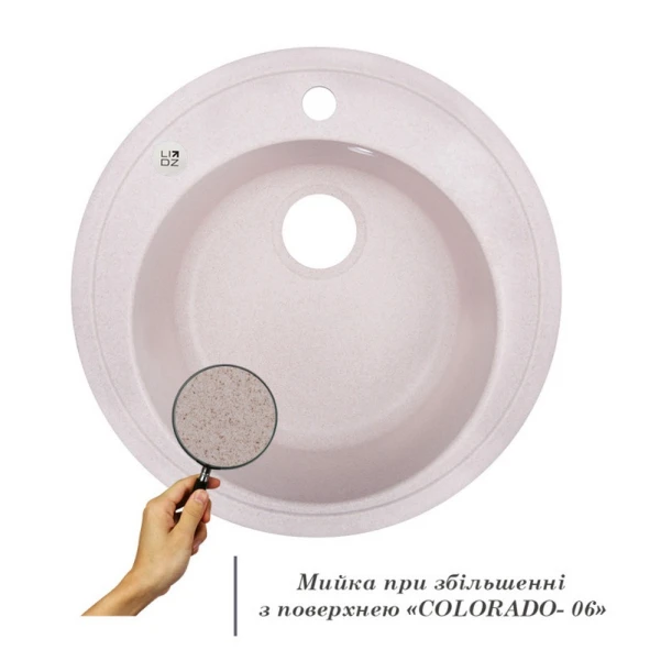 Кухонная мойка Lidz D510/200 COL-06 (LIDZCOL06D510200) - 2 фото